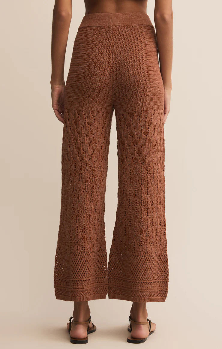 Adia Crochet Pant - Teakwood - BAY WINDOW
