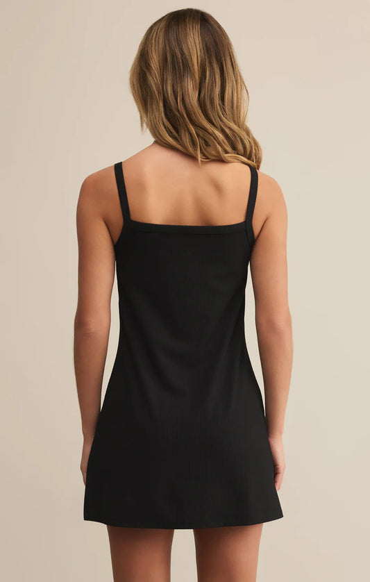 Arena Rib Dress - Black - BAY WINDOW