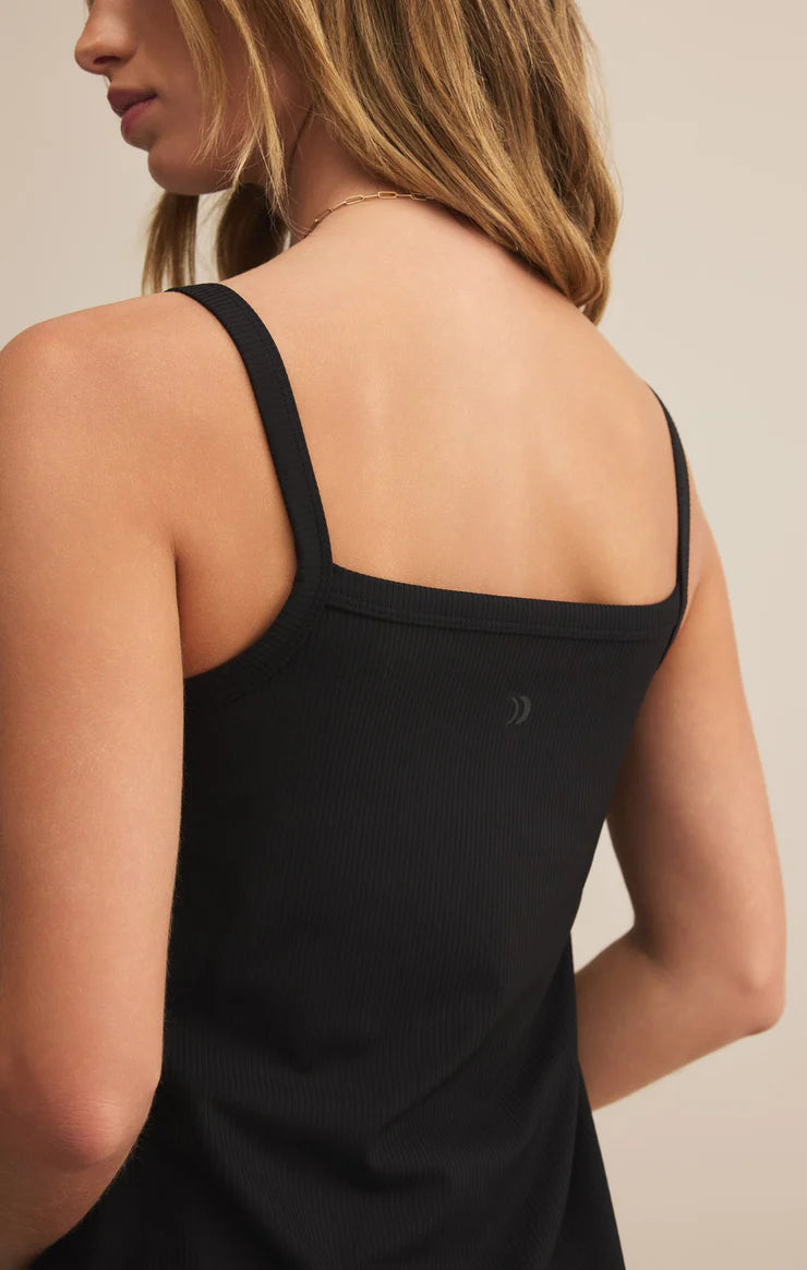 Arena Rib Dress - Black - BAY WINDOW