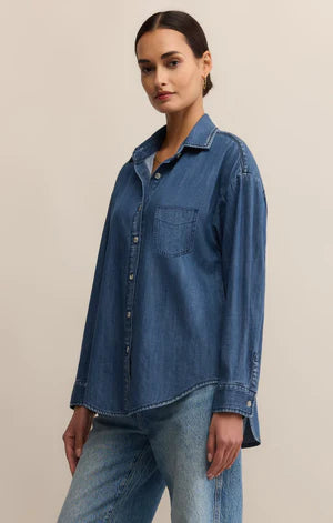 Atwood Denim Shirt - Medium Indigo - BAY WINDOW