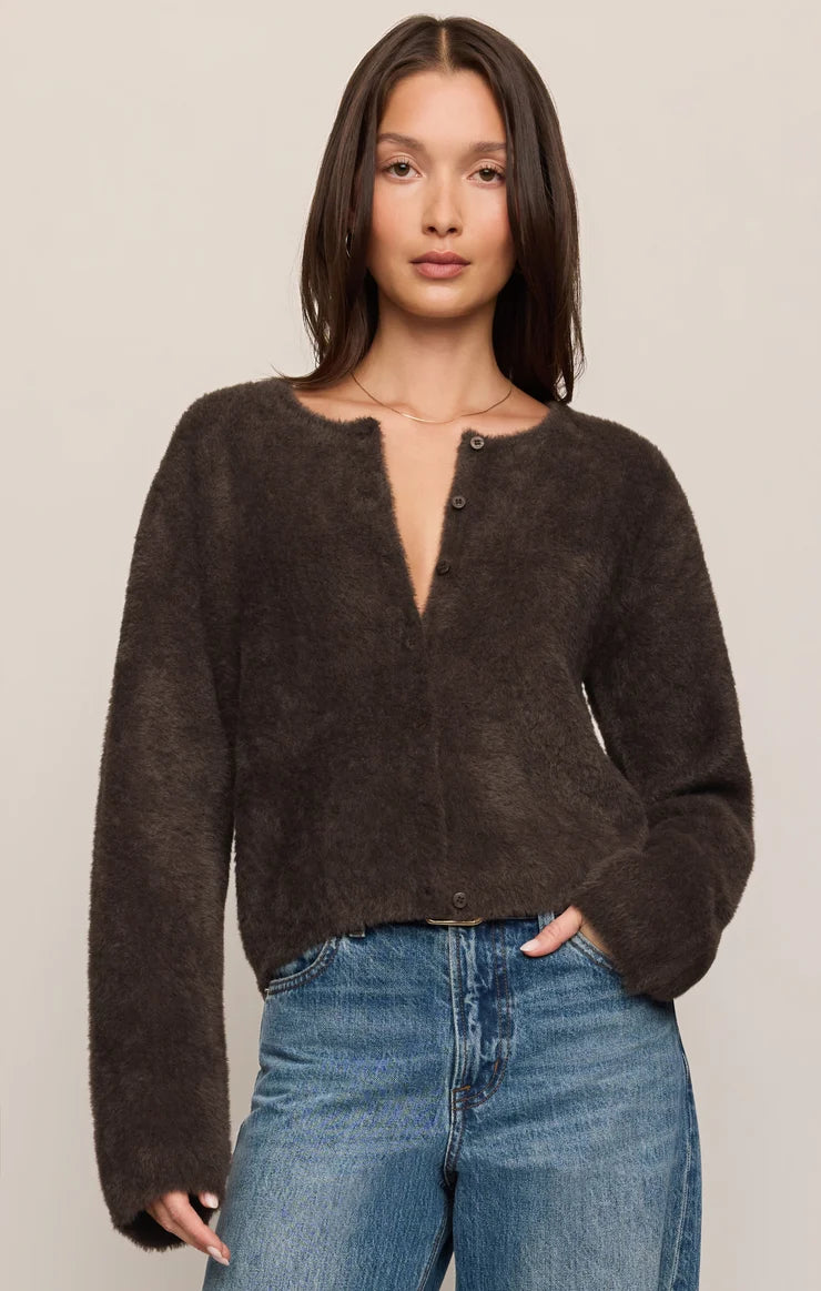 Winterglow Fluffy Cardigan - Cooa Bean