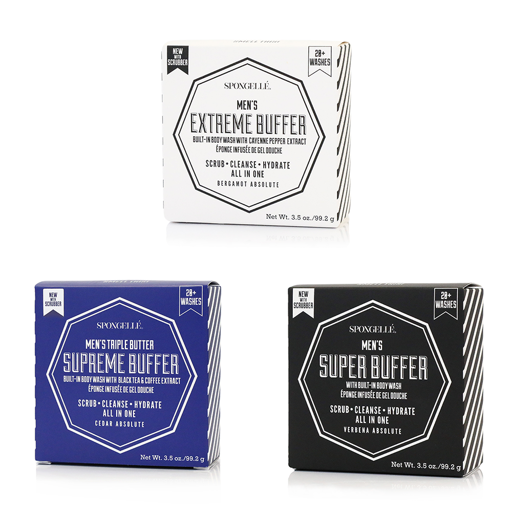 Men's Body Buffer with Black Scrubber - BAY WINDOW