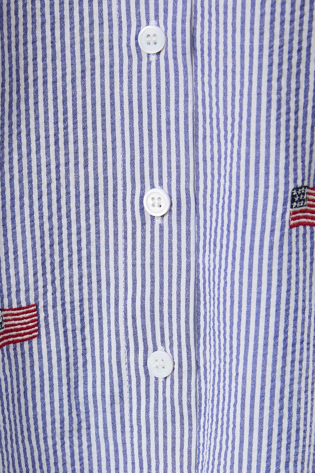 Stripe Flag Embroidered Shirt