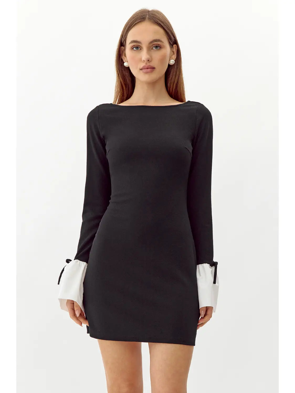 Vicki Contrast Cuff Mini Dress - BAY WINDOW