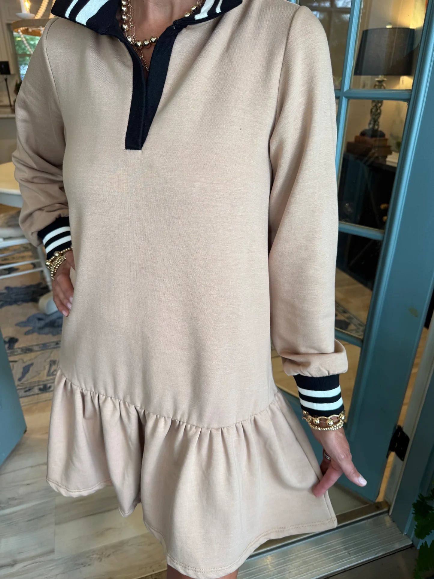Allison Dress - Latte - BAY WINDOW