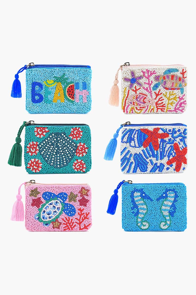 Oceanic Adventure Embellished Mini Pouches - BAY WINDOW