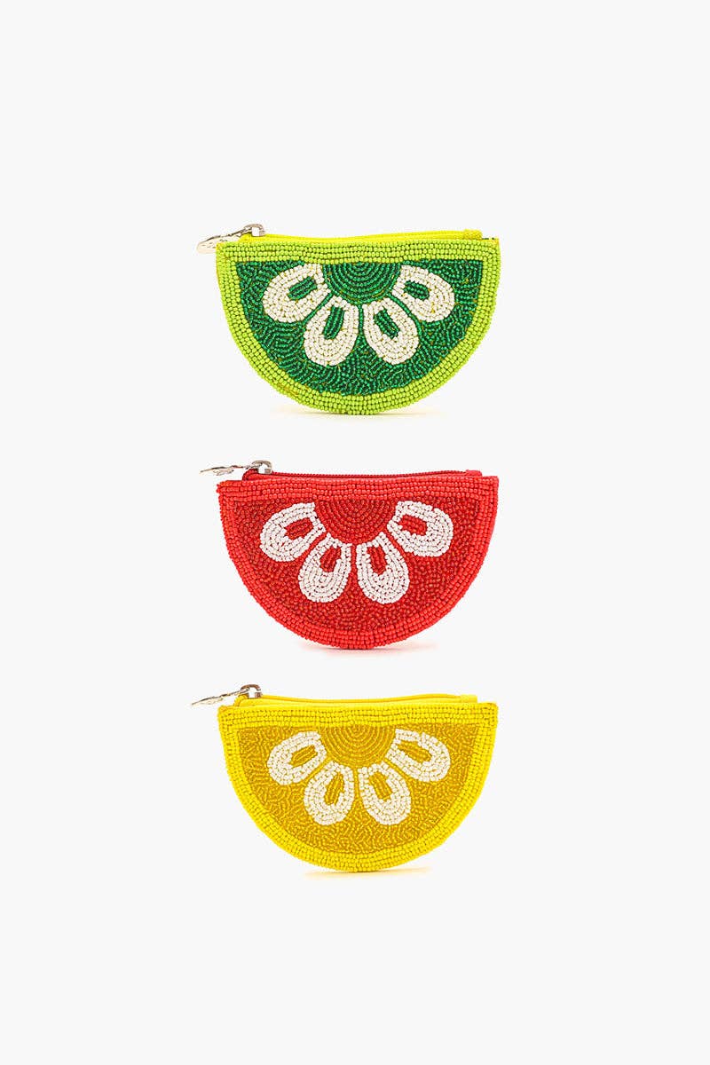 Citrus Splash Beaded Pouch - BAY WINDOW