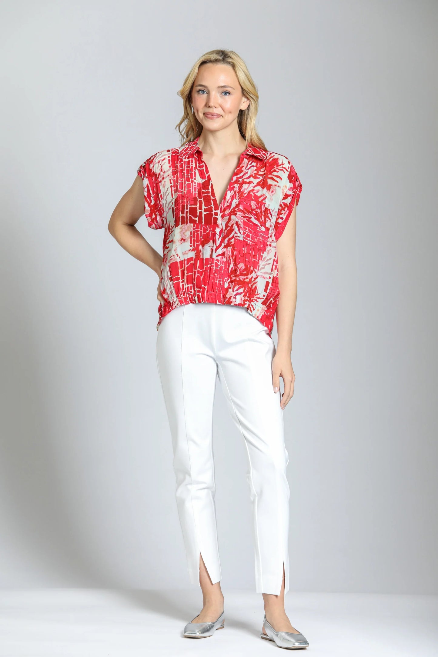Pull-on Ponte Pant With Split hem - BAY WINDOW