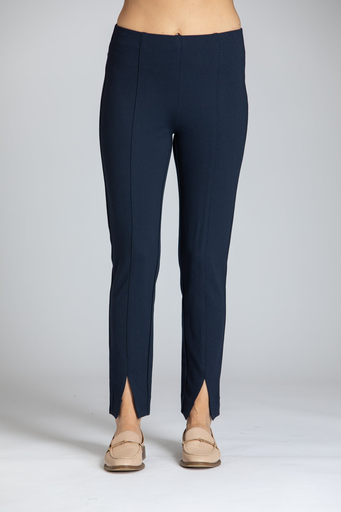 Pull-on Ponte Pant With Split hem - BAY WINDOW