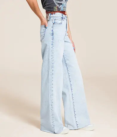 33" Inseam High Rise Nori Super Wide Leg Jean - BAY WINDOW