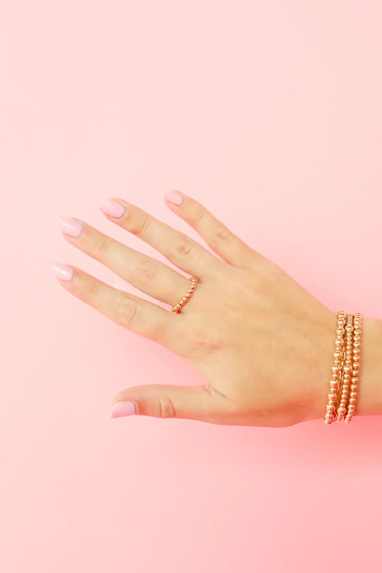 Lauren Beaded Band in Gold - BAY WINDOW