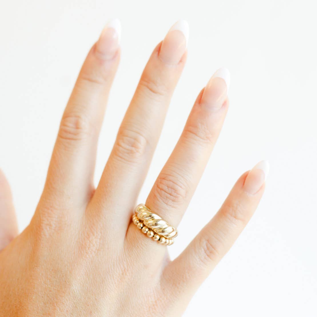 Lauren Beaded Band in Gold - BAY WINDOW