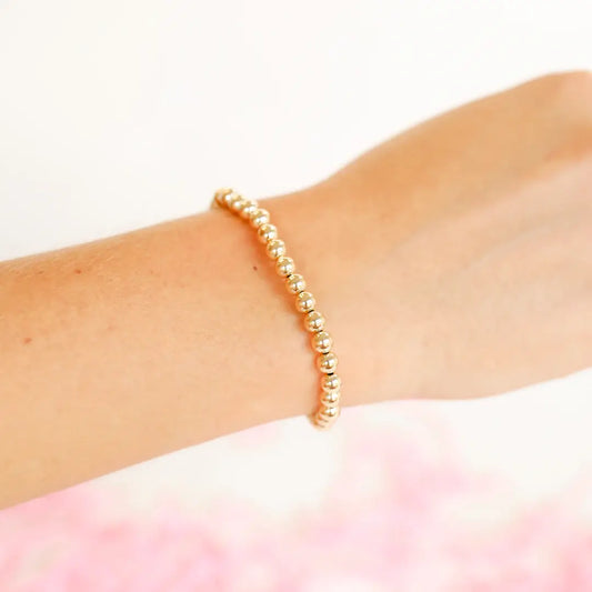 5MM Gold Beaded Bracelet - BAY WINDOW