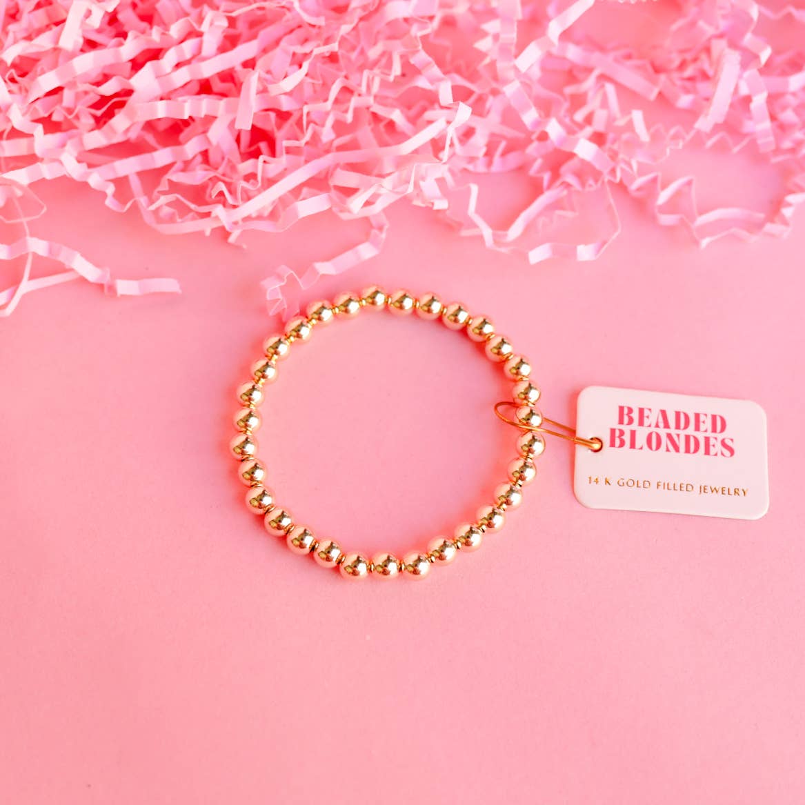 6MM Gold Beaded Bracelet - BAY WINDOW