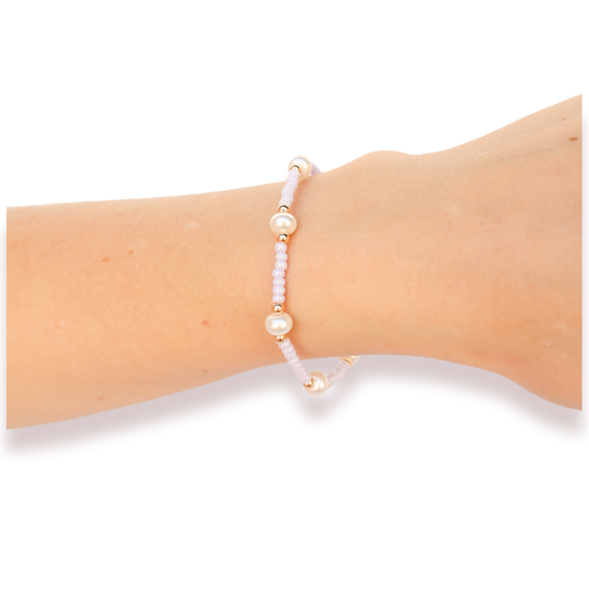 Pastel Lilac Pearl Bracelet - BAY WINDOW