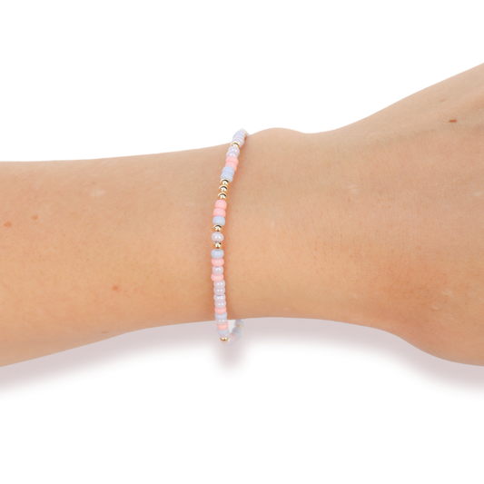 Pastel Pink, Periwinkle & Lilac Sprinkle Bracelet - BAY WINDOW