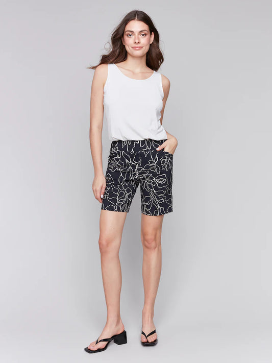 Printed Pull On Short with Pockets - Corolla - BAY WINDOW