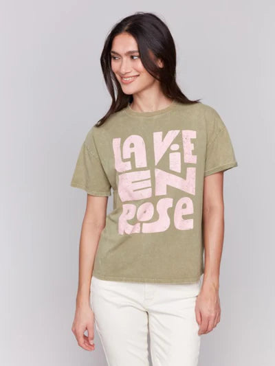 Loose Fit Drop Shoulder Short Sleeve T-Shirt - Celadon - BAY WINDOW
