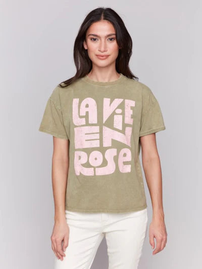 Loose Fit Drop Shoulder Short Sleeve T-Shirt - Celadon - BAY WINDOW