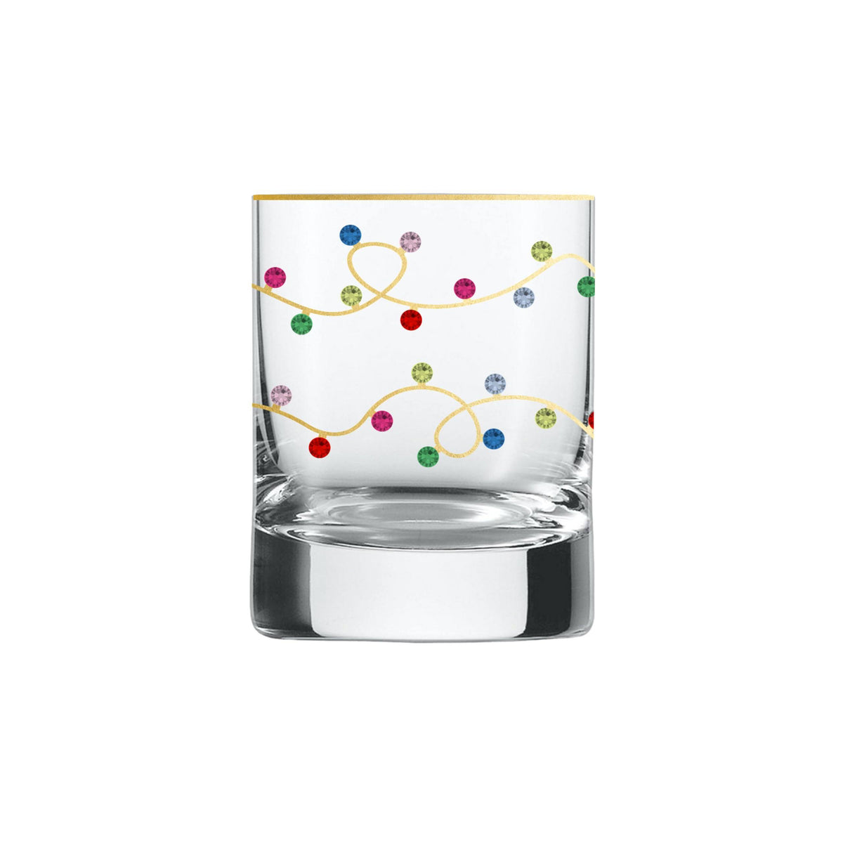 Rhinestone Lights Cocktail Glass