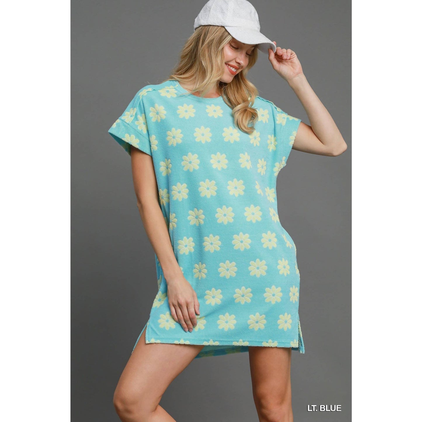 Floral Terry Cloth Short Dress