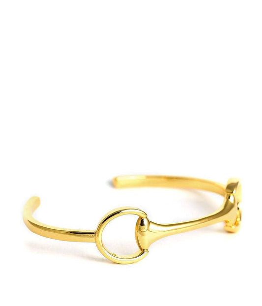 Gold Horse Bit Cuff - 18k Plated - BAY WINDOW