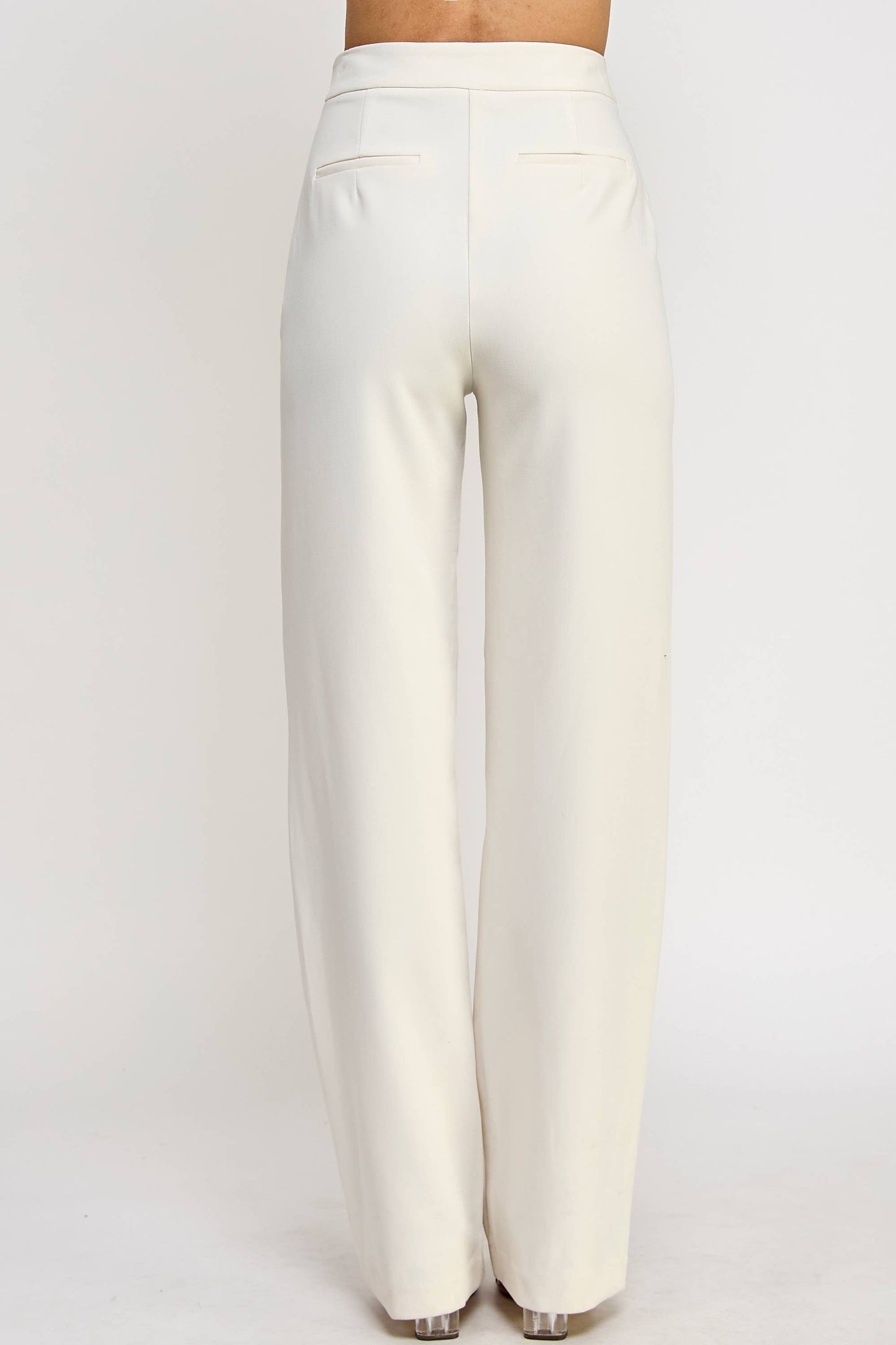 Wide Leg Suit Trousers - BAY WINDOW