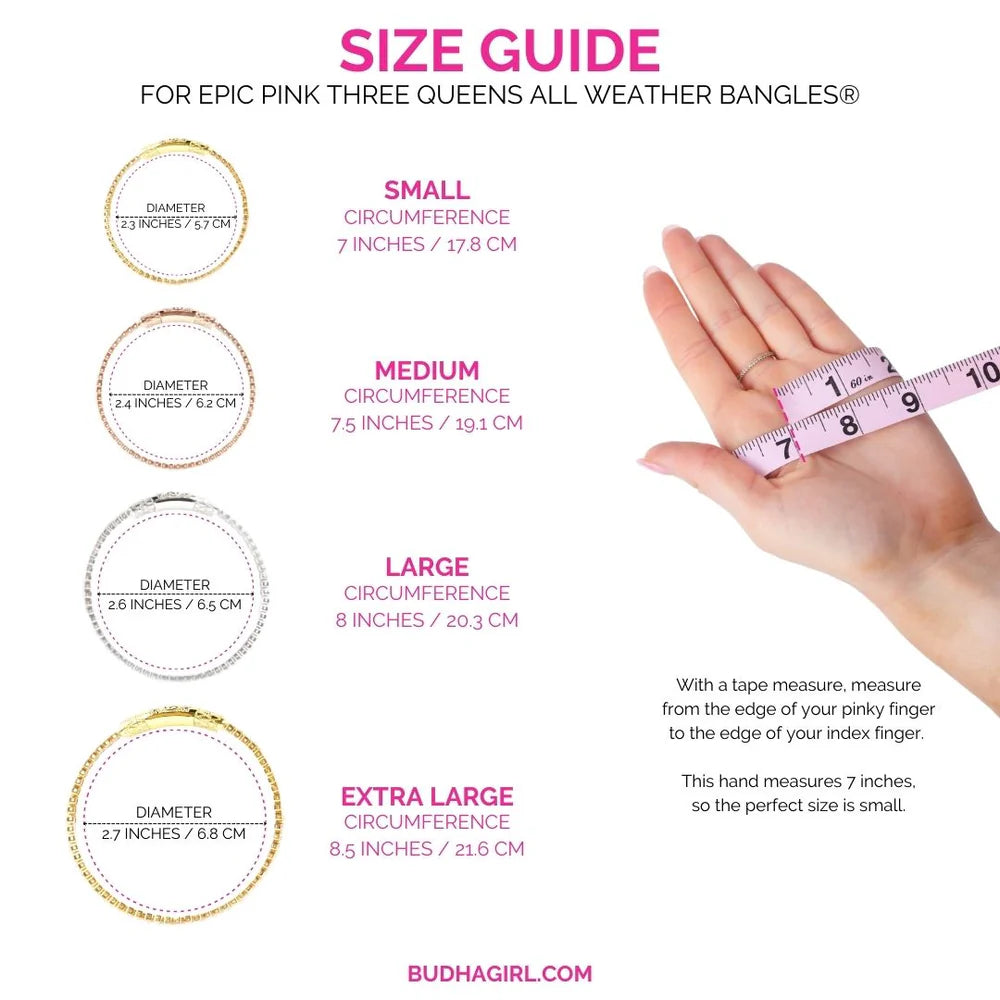 Epic Pink Three Queens All Weather Bangle Set