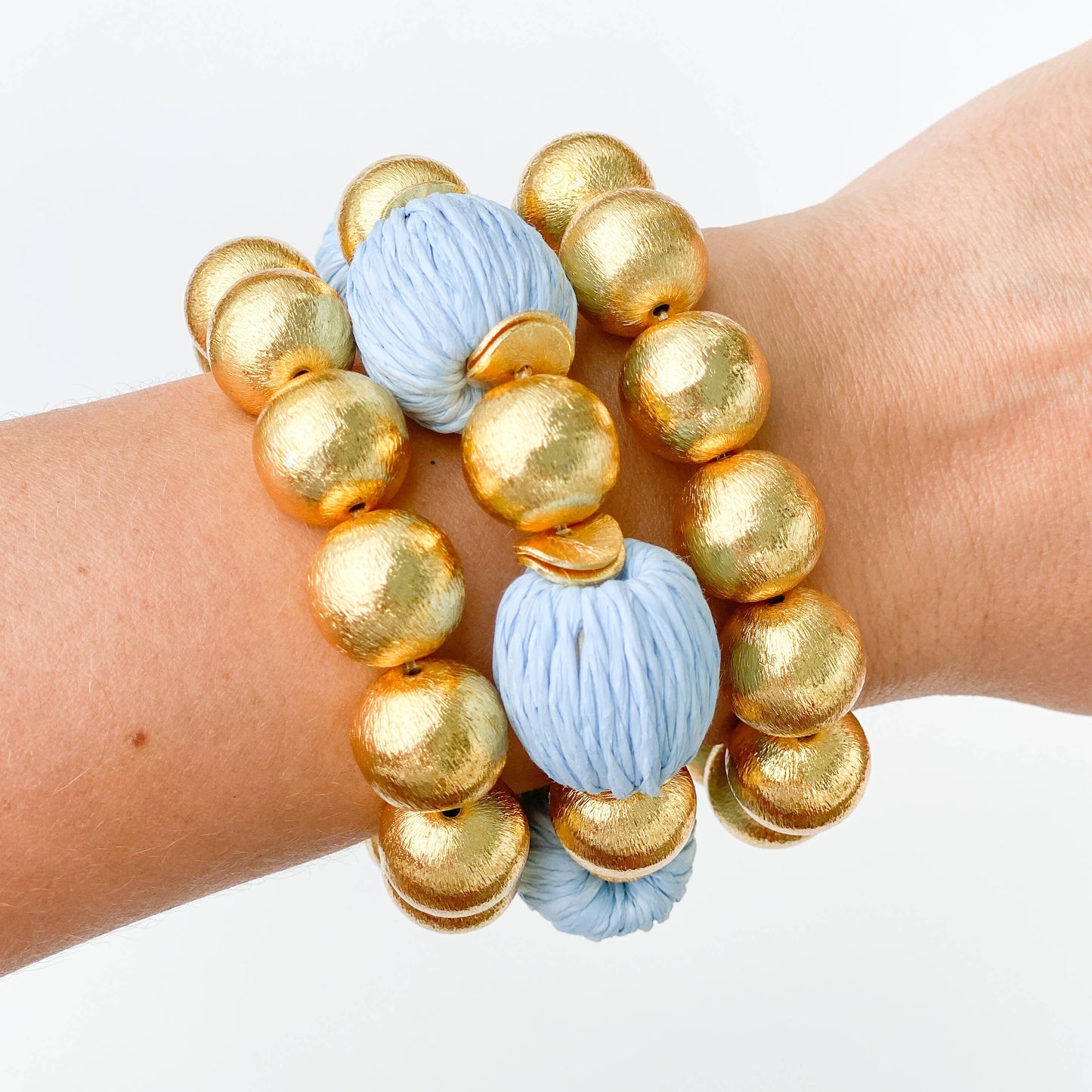 Candace Bracelet Blue Raffia | 14mm - BAY WINDOW