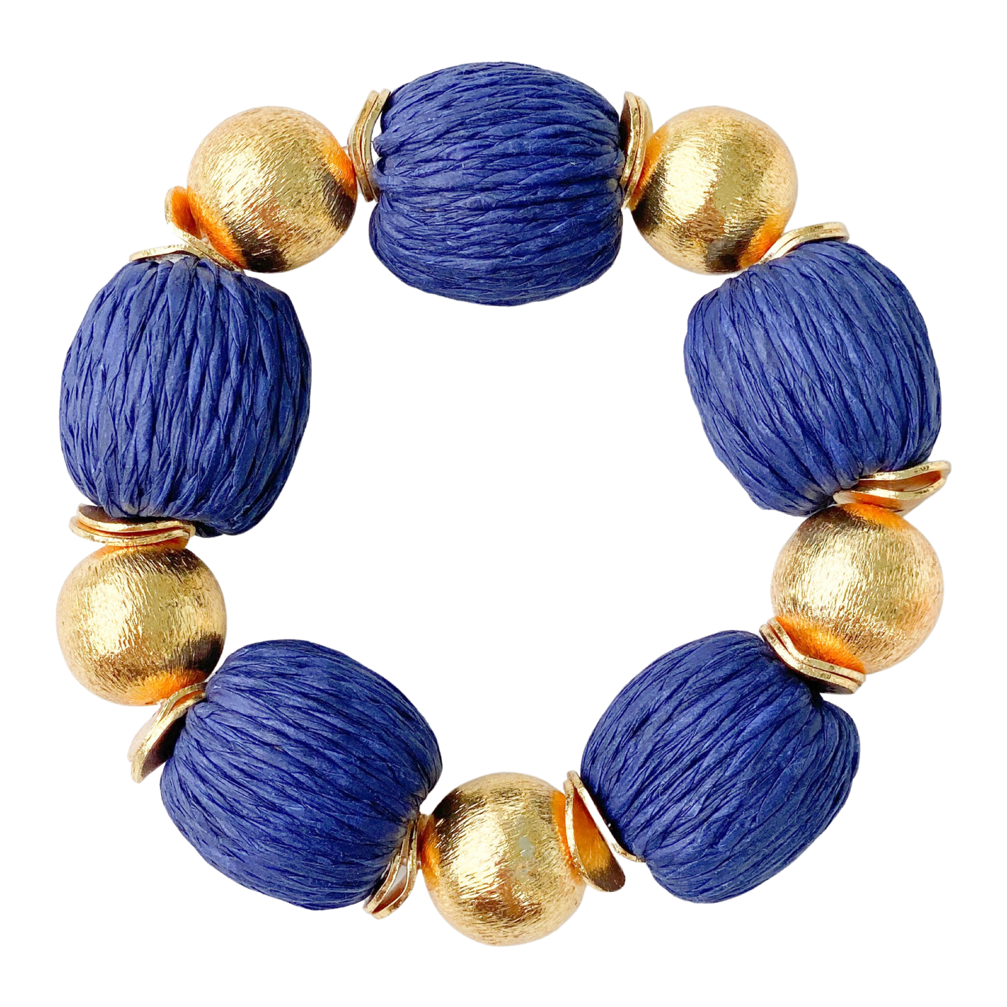 Candace Bracelet Denim Raffia | 14mm - BAY WINDOW