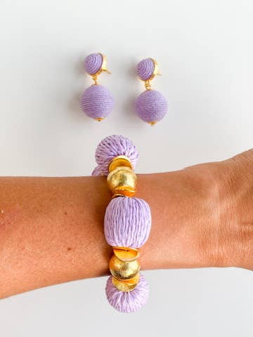 Candace Bracelet Lilac Raffia | 14mm - BAY WINDOW