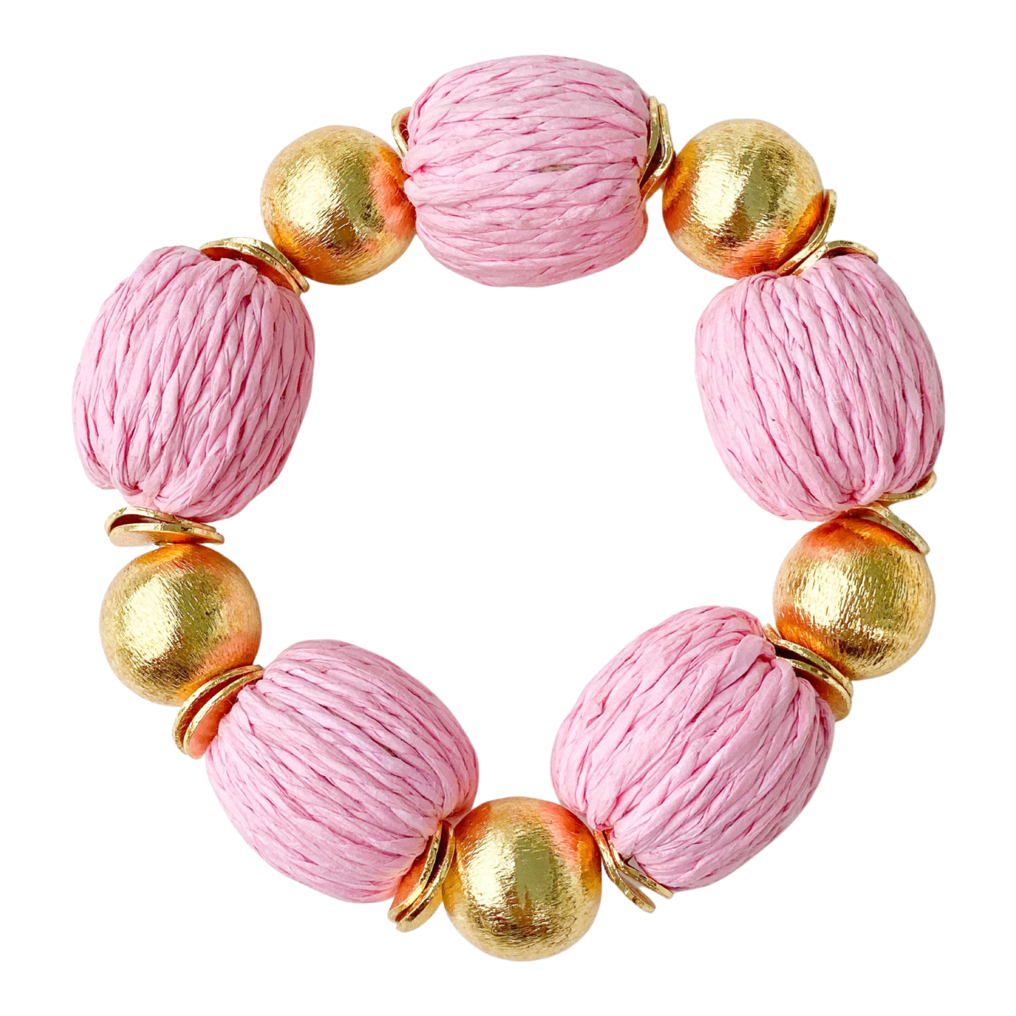 Candace Bracelet Pink Raffia | 14mm - BAY WINDOW