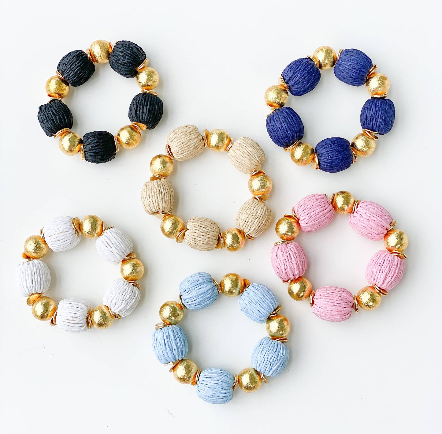Candace Bracelet White Raffia | 14mm - BAY WINDOW