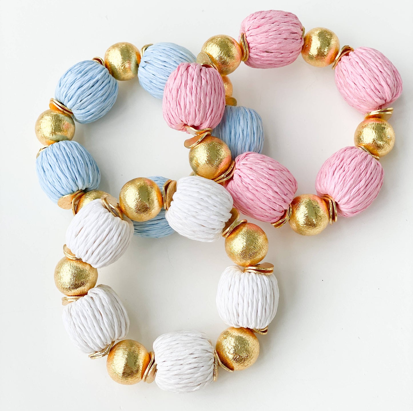 Candace Bracelet White Raffia | 14mm - BAY WINDOW