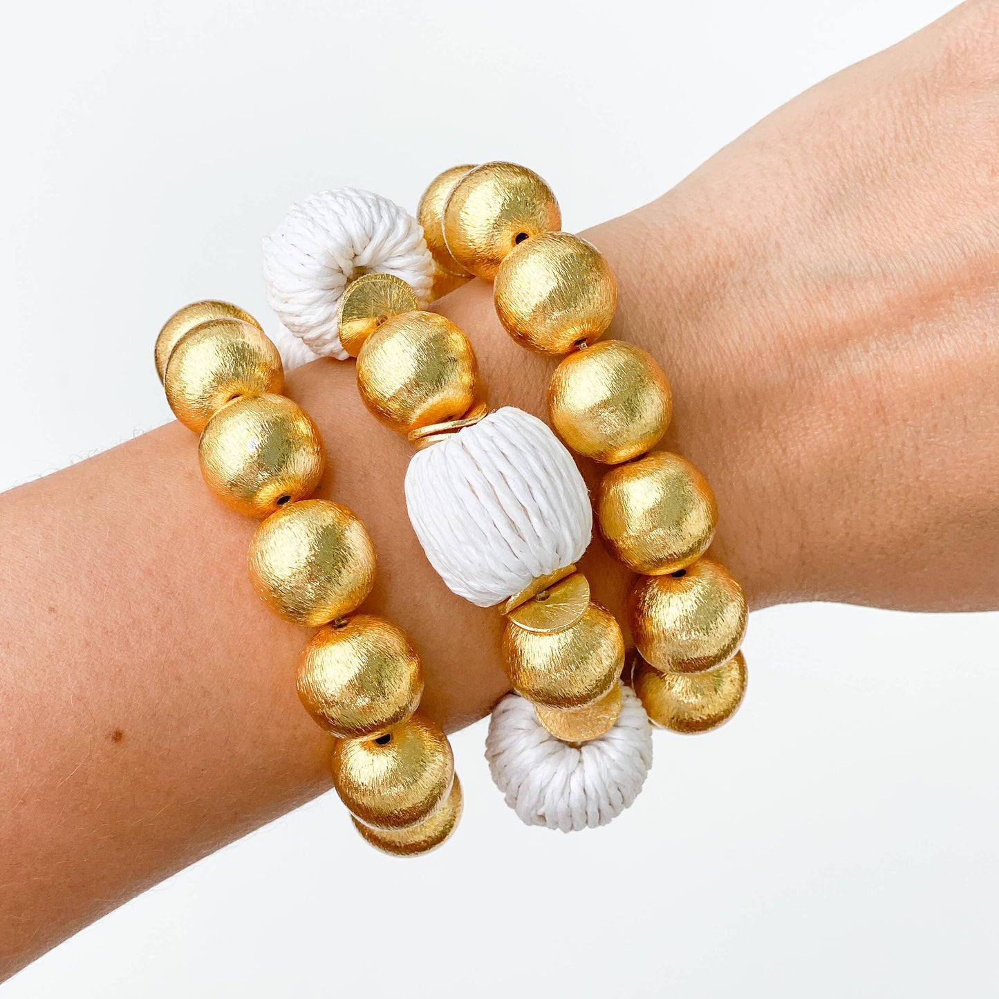 Candace Bracelet White Raffia | 14mm - BAY WINDOW