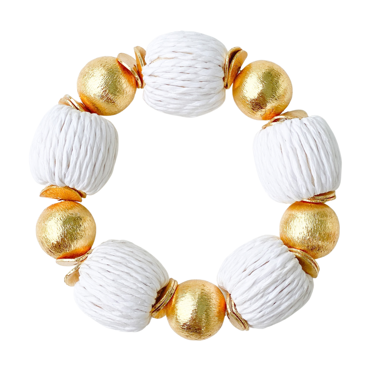 Candace Bracelet White Raffia | 14mm - BAY WINDOW