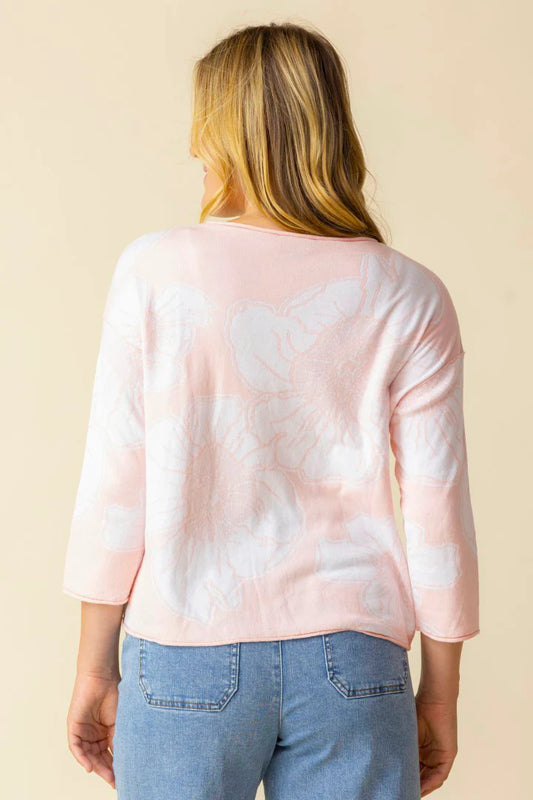 In Bloom Floral Jacquard Pullover 82262 - BAY WINDOW