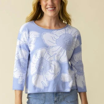 In Bloom Floral Jacquard Pullover 82262 - BAY WINDOW