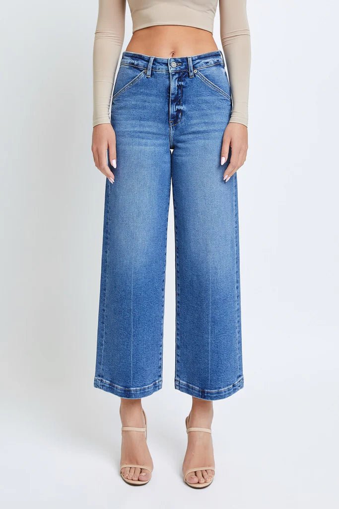 26" Inseam Nori Cropped Wide Leg Trouser - BAY WINDOW