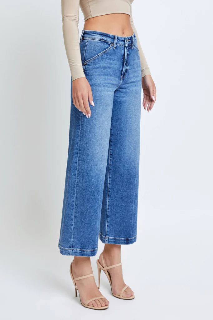 26" Inseam Nori Cropped Wide Leg Trouser - BAY WINDOW