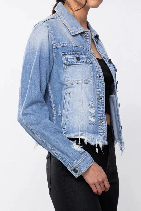 Rebel Regular Fit Uneven Hem Jacket - BAY WINDOW
