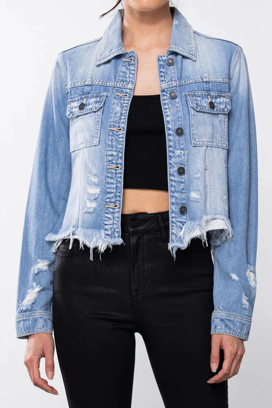 Rebel Regular Fit Uneven Hem Jacket - BAY WINDOW