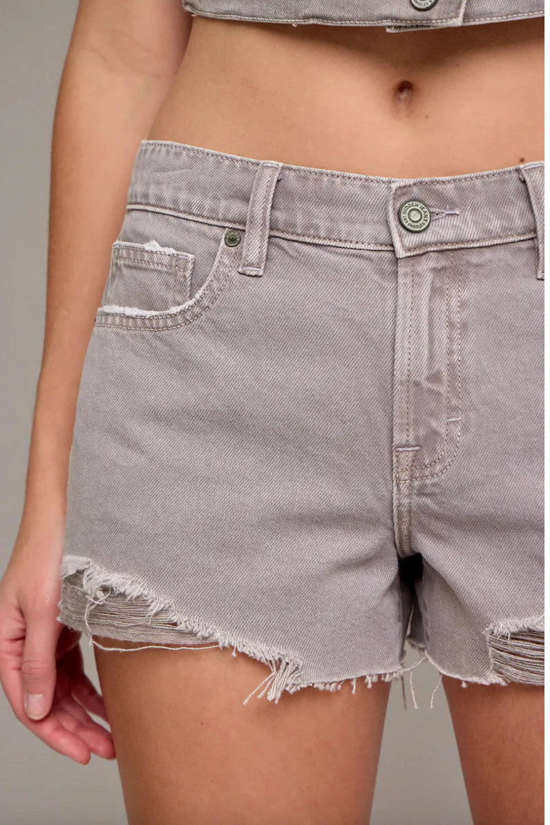 3" Inseam Kayla Relaxed Shorts - Gravel - BAY WINDOW