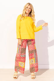 Regatta Paisley Vacay Pant - Coral - BAY WINDOW