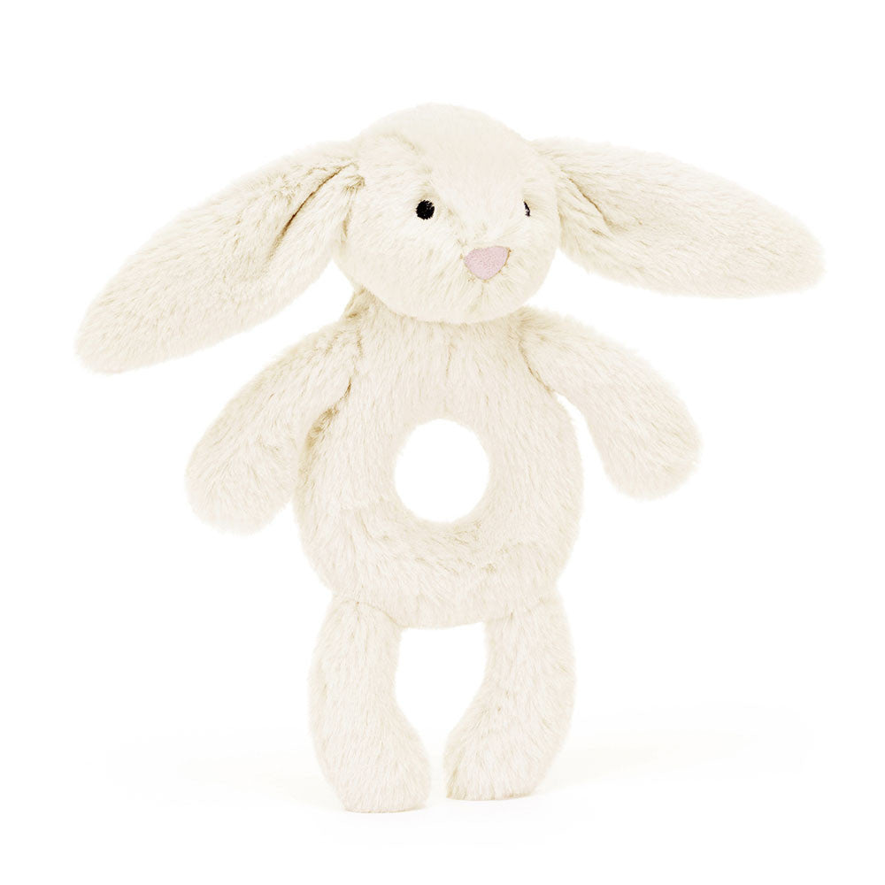 Bashful Cream Ring Rattle - BAY WINDOW