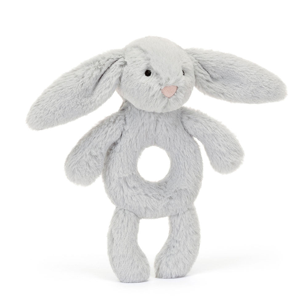 Bashful Silver (Grey) Bunny Ring Rattle - BAY WINDOW
