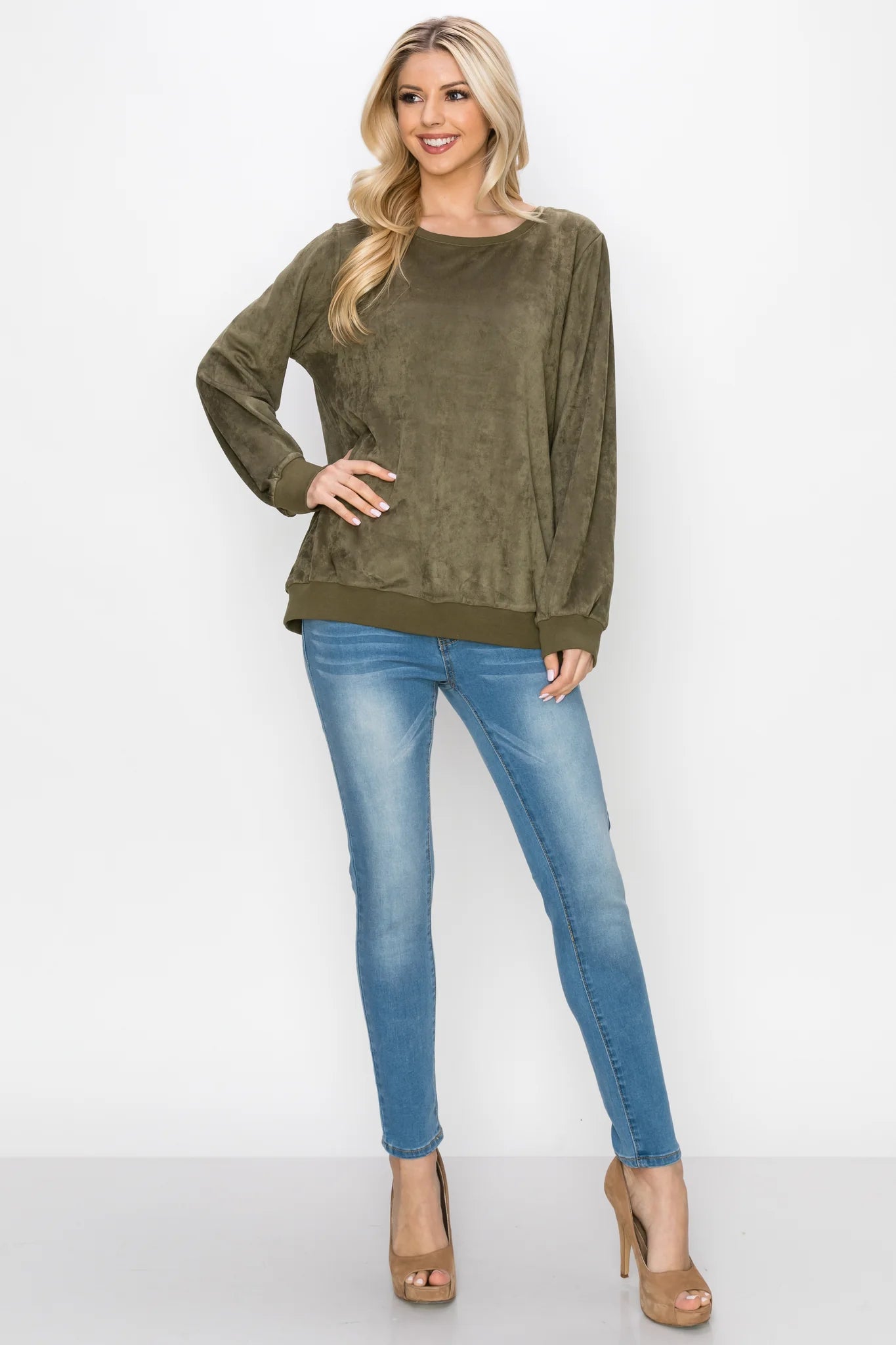 Alisa Stretch Suede Top - BAY WINDOW