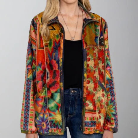 Joan Zip Sherpa Jacket- Reversible - BAY WINDOW