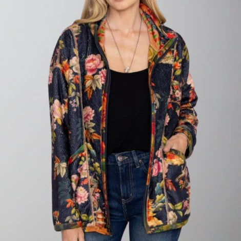 Joan Zip Sherpa Jacket- Reversible - BAY WINDOW