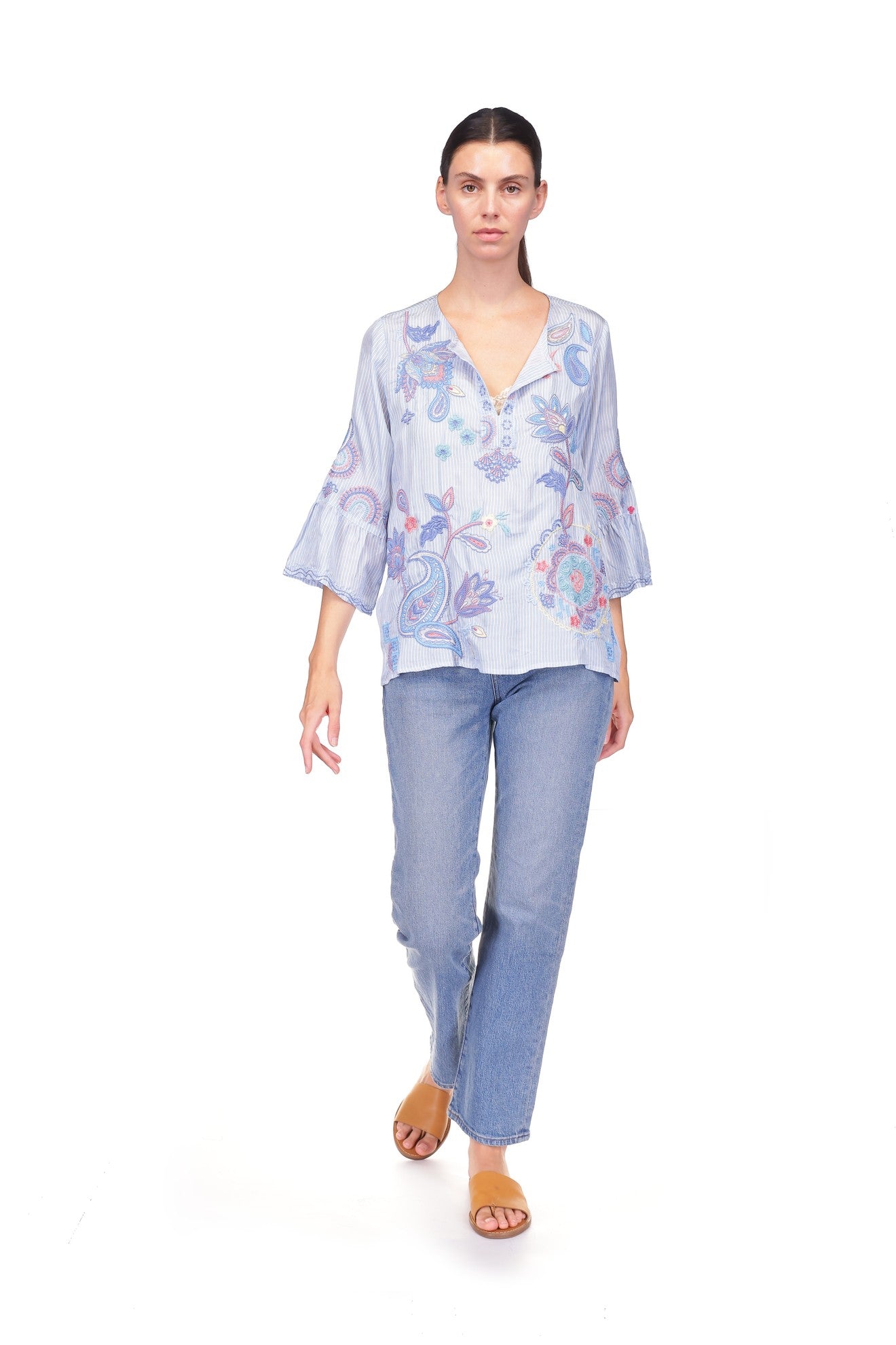 Ruffle Sleeve Blouse - Neilly - BAY WINDOW